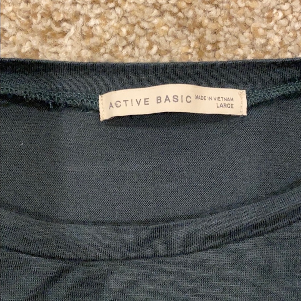 Dark Green Active Basic Long Sleeved Tee - image 2